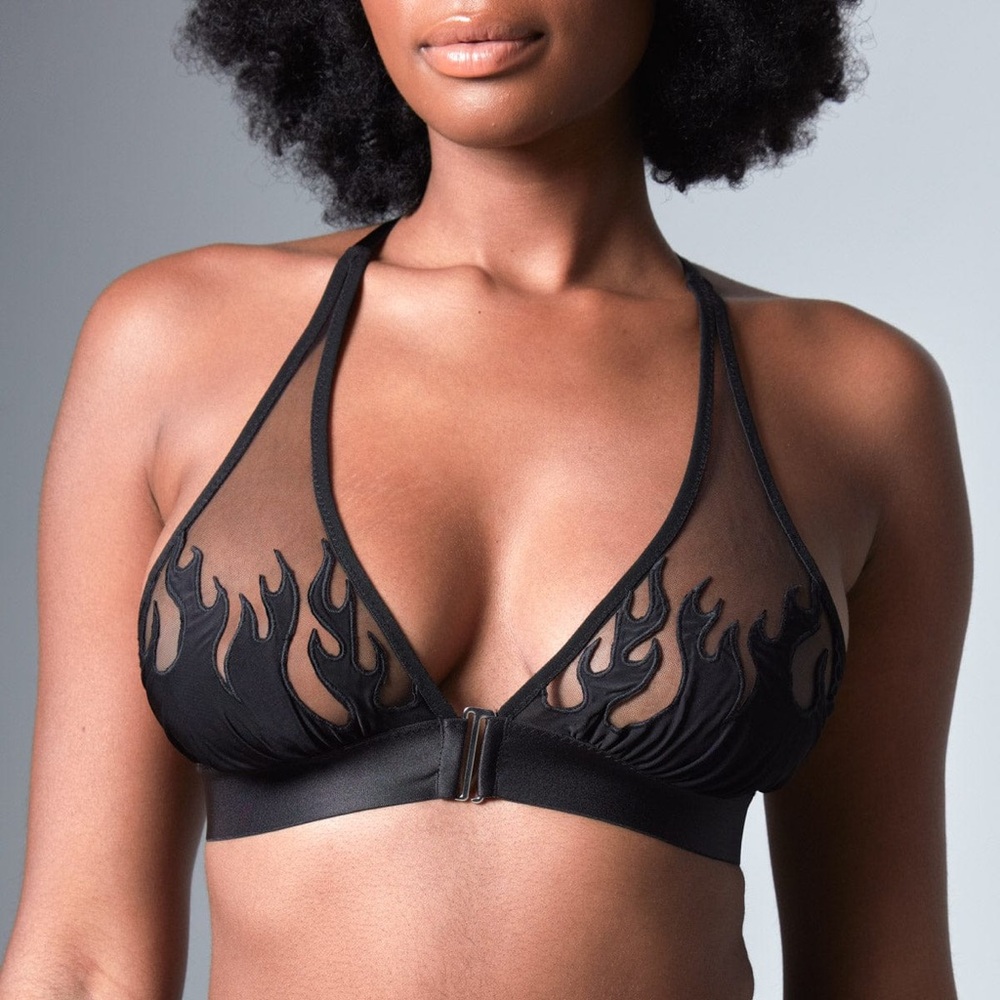 Thistle and Spire Black Flame Mesh Bralette